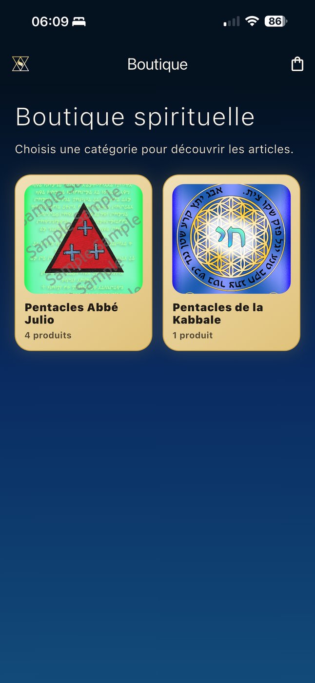Boutique spirituelle — Pentacles Abbé Julio et Kabbale